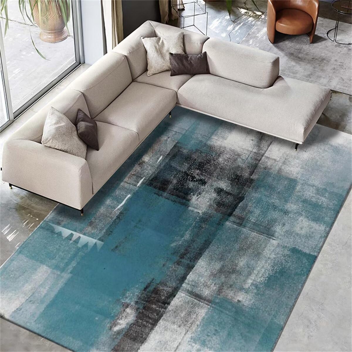 Tapis de Salon Minimaliste Lavable pour Sol Facile d'Entretien