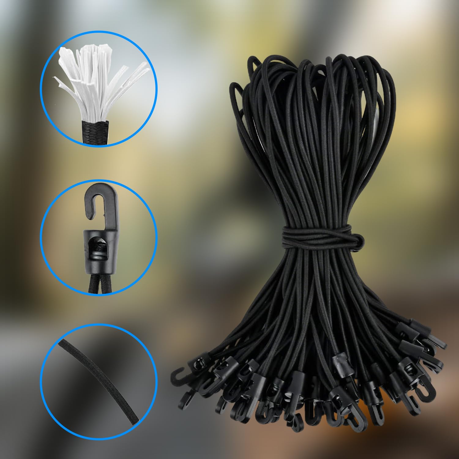 Joneaz Lot De 4 Tendeurs élastiques Avec Crochets Robustes Pour