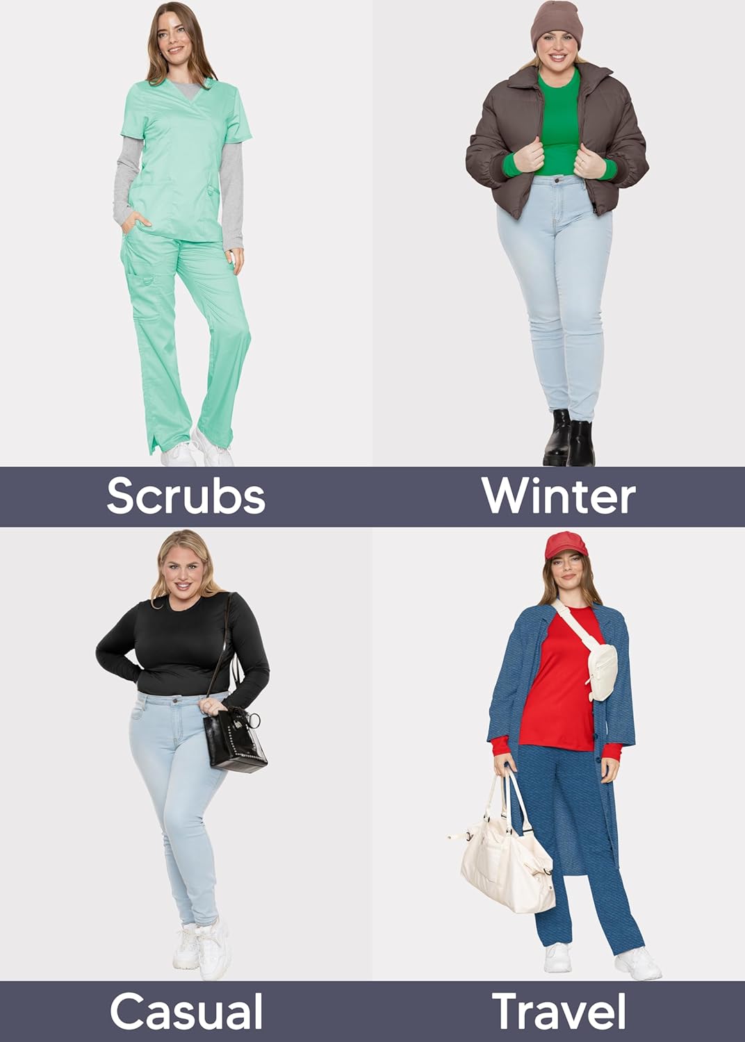 STRETCH IS COMFORT Women’s Long Sleeve Lay Flat Crew Neck Tee | Everyday Top | Plus & Regular Sizes S-5X - Image 5