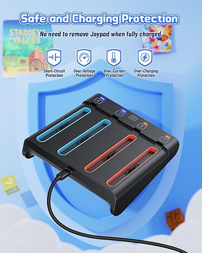 Miniatura 6 de Switch 12 Compatible FASTSNAIL 8-in-1 Charging Dock for Nintendo Switch 2 & 1OLED for Joy-Con 2, Dual-Direction Magnetic Fast Controller Charger