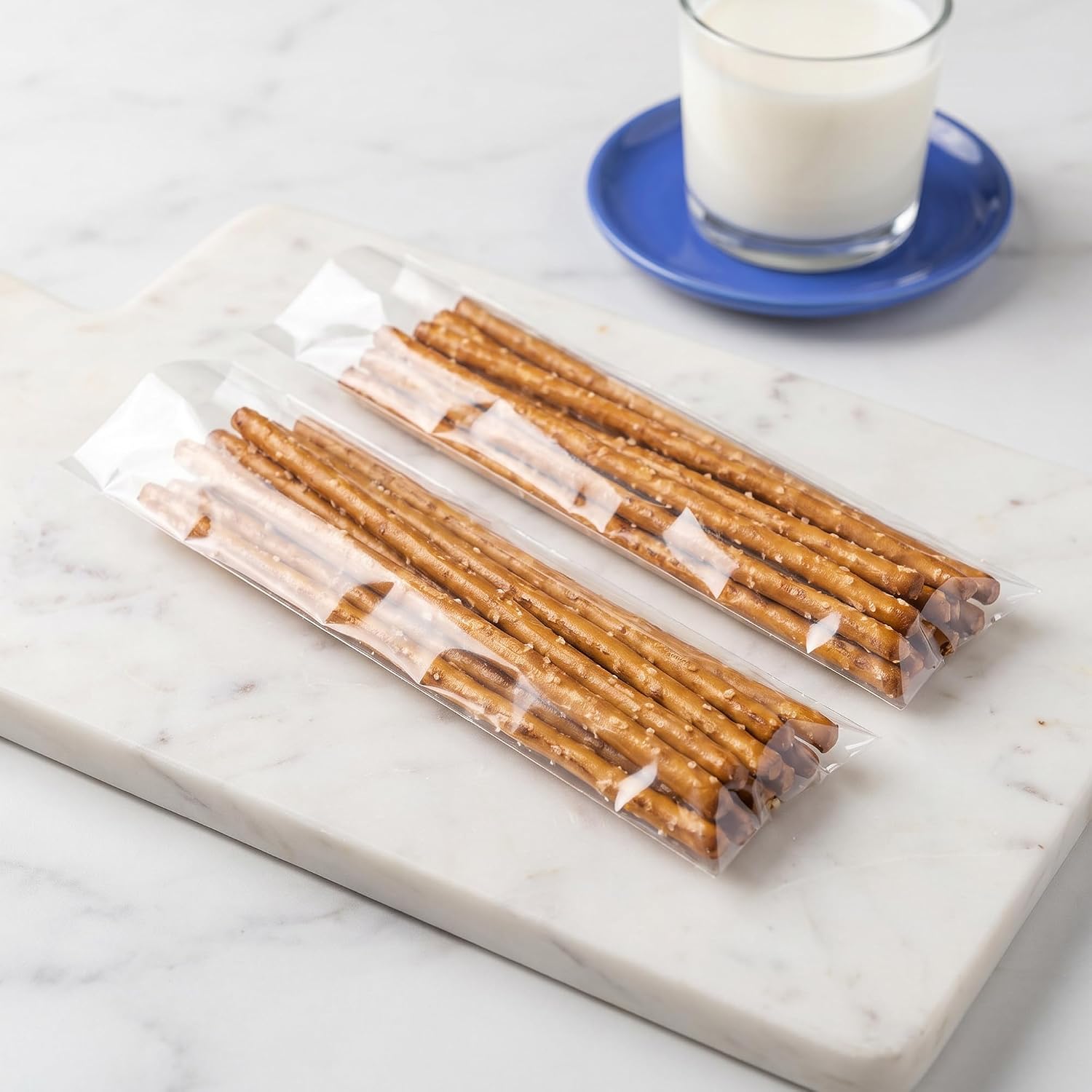 HMETOL 100 Pack Premium Long Treat Gift Clear Bags for Treats image 3