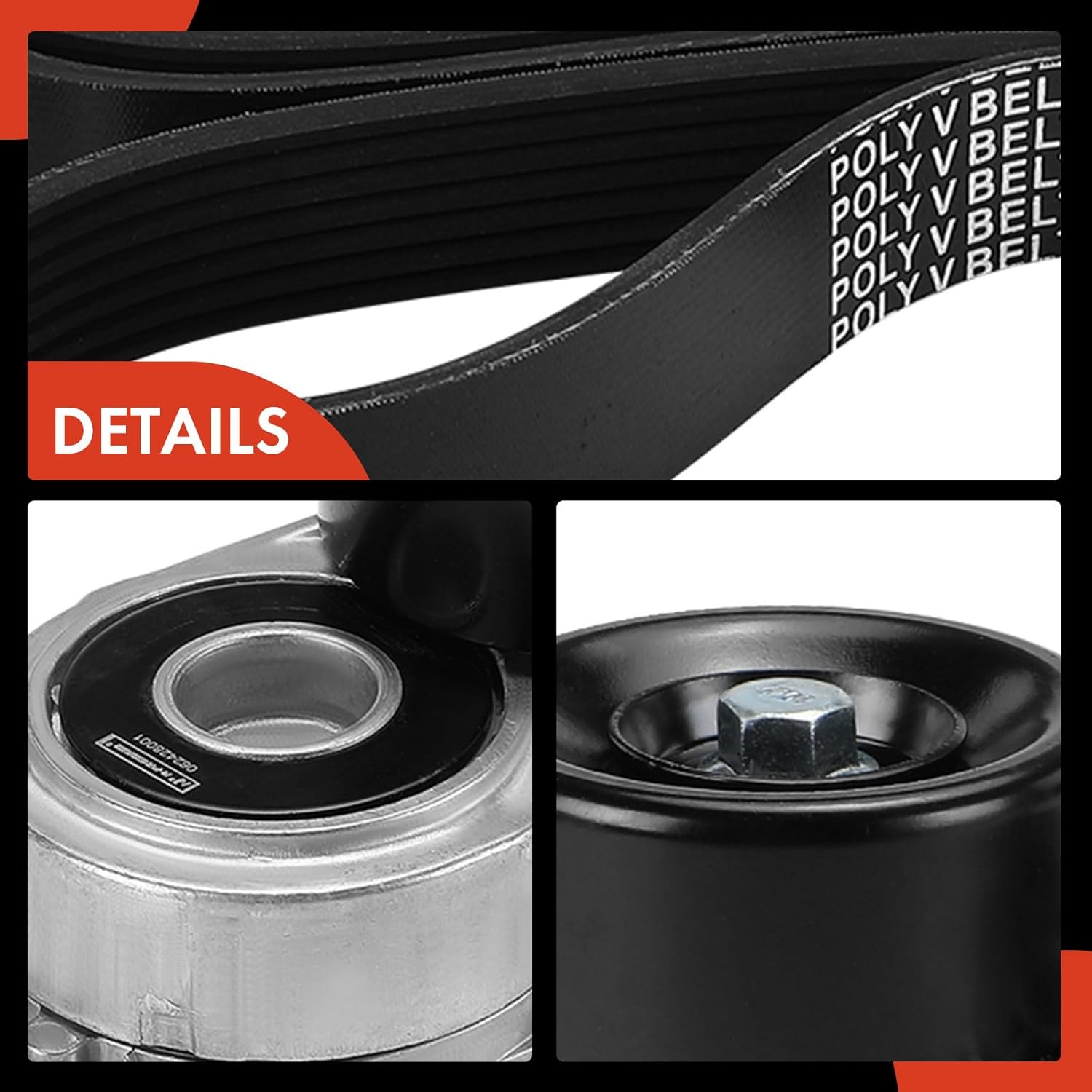 A-Premium Engine Serpentine Belt Drive Kit Compatible with Honda Element 2003-2011 - 2.4L