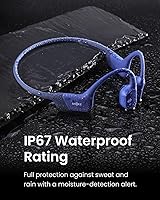 Vista 4 de SHOKZ OpenRun Mini - Bone Conduction Headphones,Open-Ear Bluetooth Wireless Sport Headphones for Running & Workout,Sweat Resistant, Long 8H Azul