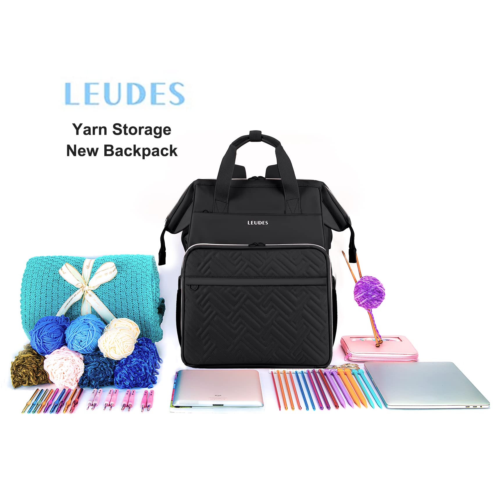 Leudes Damen Stricktasche Rucksack Stricktasche Rucksack (1 Stück)