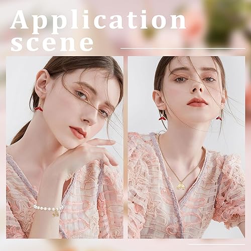 Miniatura 5 de Beebeecraft 1 caja de 10 dijes de arco iris chapados en oro de 18 quilates con arco iris y nube con anillo de salto para hacer joyas, collares,