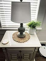 Vista 6 de 13.8" Round Corn Husk Placemats Boho Woven Rattan Table Mats Natural Spring Farmhouse Plate Chargers Handmade Rustic Wicker Place Mats for