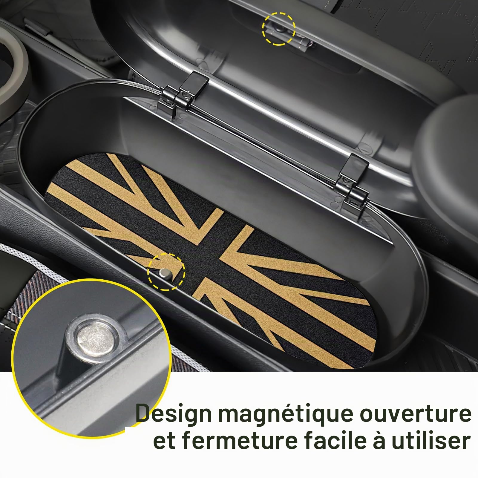 Boîte de rangement console centrale Organiseur accoudoir Plateau pour Mini Cooper Aceman J01 J05 2024 2025 Accessoires boîte de vitesses automatique Compartiment de rangement dans la console