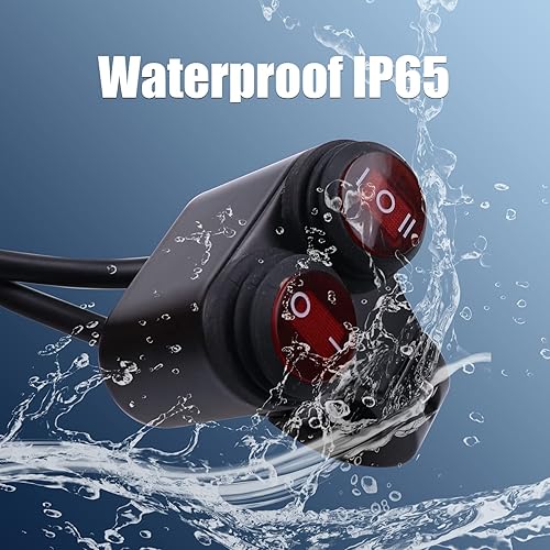 Miniatura 4 de Interruptor de barra de luz impermeable para motocicleta ATV de 78 pulgadas, interruptor de botón de apagado de doble control para manillar,