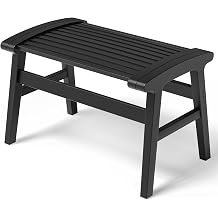 Shower Chair for Insider Shower, Bamboo Shower Bench with Big Soft Surface Waterproof Nonslip Shower Stool for Elderly Disabled, Sturdy Shower Seat 350 lbs Capacity for Bathroom, Living Room Black