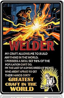 DEC Welder Metal Tin Sign