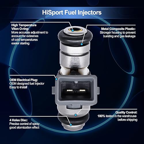 Miniatura 3 de HiSport Inyector de combustible Racing IWP162- Compatible con Harley Davidson Replaces 27609-01B, 27609-01, 1022-0113 (paquete de 2)