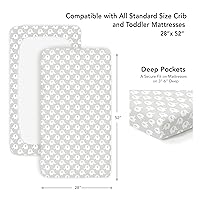 Vista 15 de Las sábanas bajeras de colchón 100% algodón orgánico se ajustan y son compatibles con Graco Pack n Play, Babyletto, Pamo Babe, Baby Trend y muchos