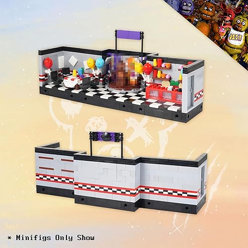 Miniatura 5 de -MOC FNAF - Juego de construcción de escenarios, lindos bloques de construcción creativos para niños, Halloween para niños (745 piezas)
