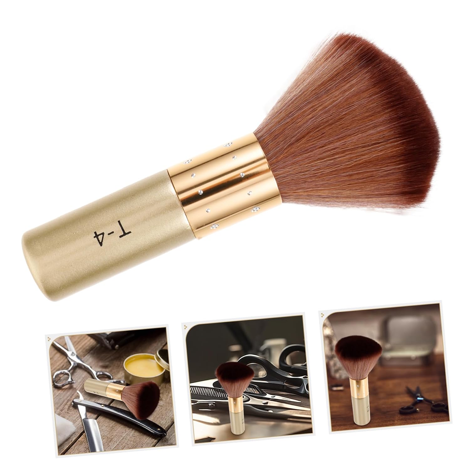 Hair Salon Shaving Brush with Handle for Broken Hair Cleanup