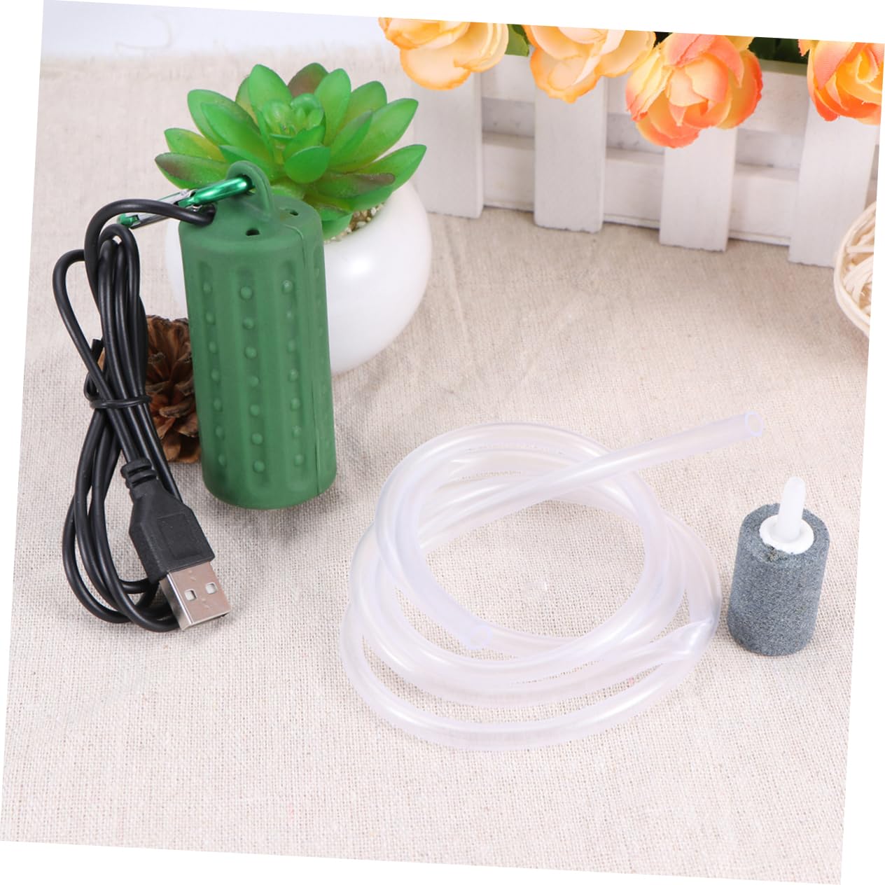 Tanque De Peces Acuario De Oxígeno USB De Tanque De Peces Batería Portátil De Oxígeno USB Portátil Acuario De Piedra Batería del Tanque De