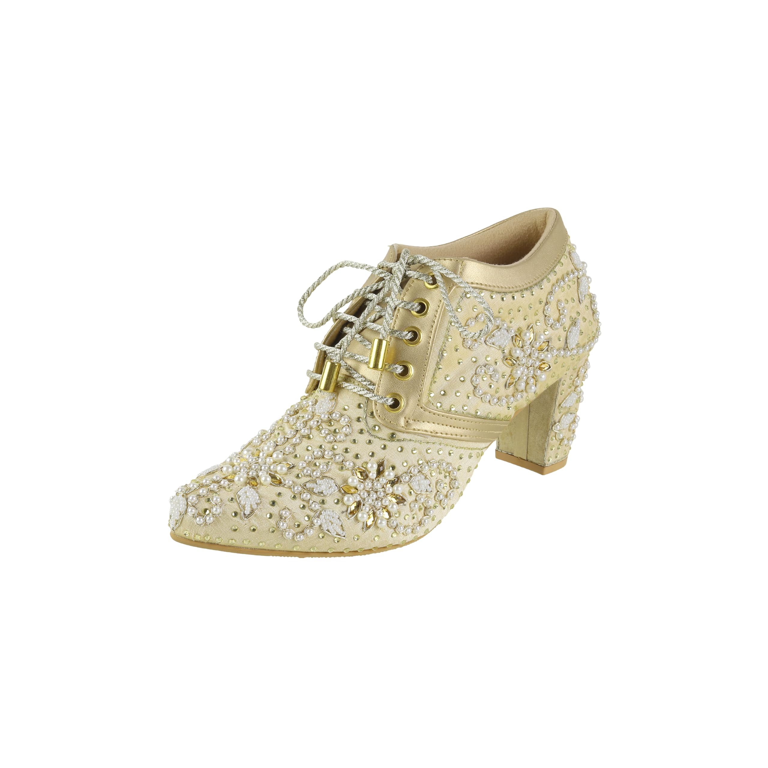 Women'sSlip On Closure Ethnic - Mojaris with Block Heel-image-10