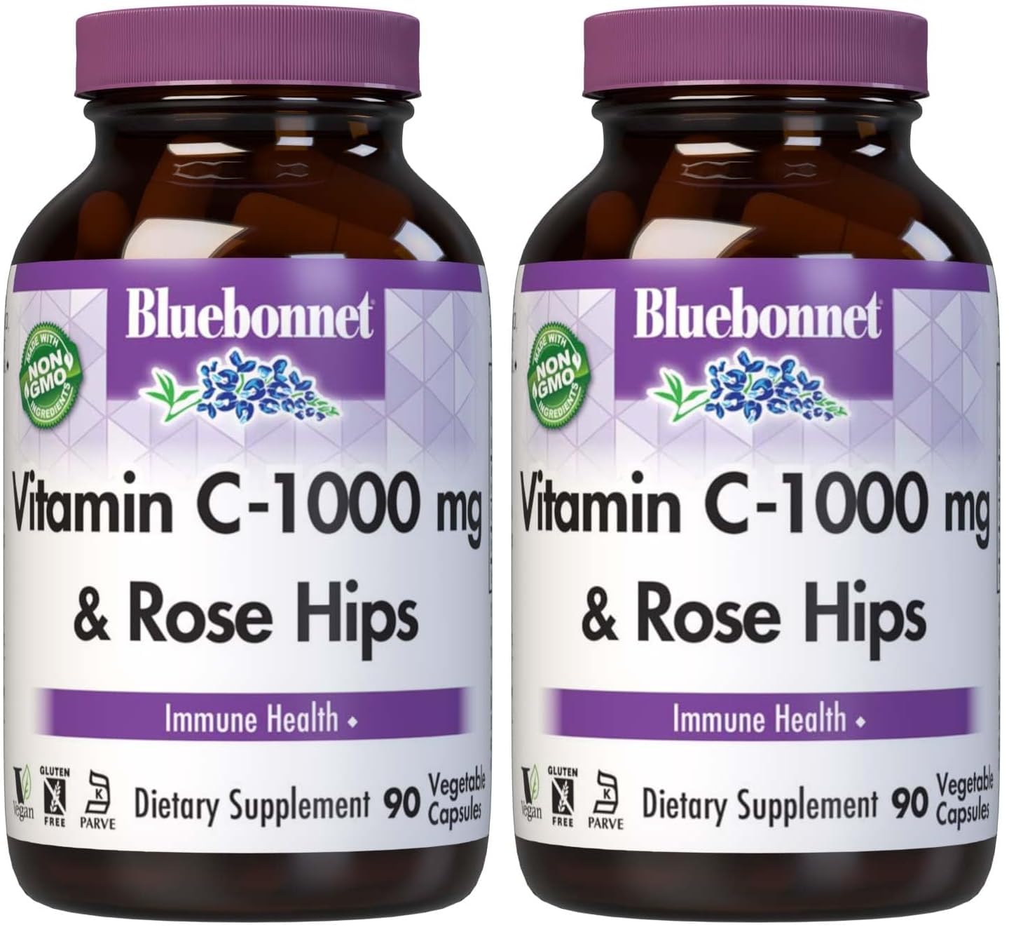 BlueBonnet Nutrition Vitamin C 1000 mg 90 Count (Pack of 2)