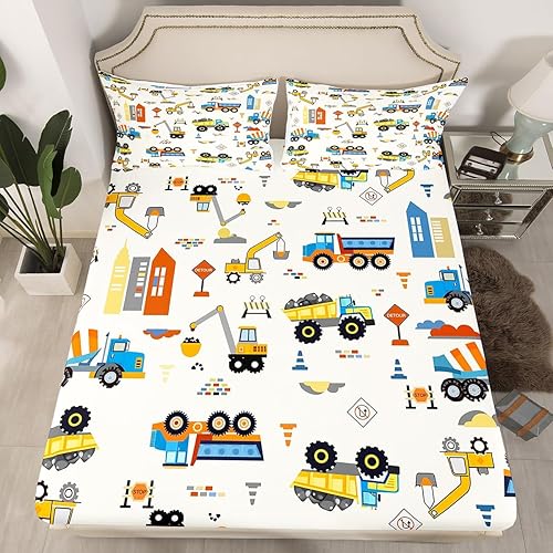 Vista 22 de Erosebridal Sábanas tamaño Queen de animales del zoológico para niños pequeños, sábanas de tren de dibujos animados, lindo juego de sábanas