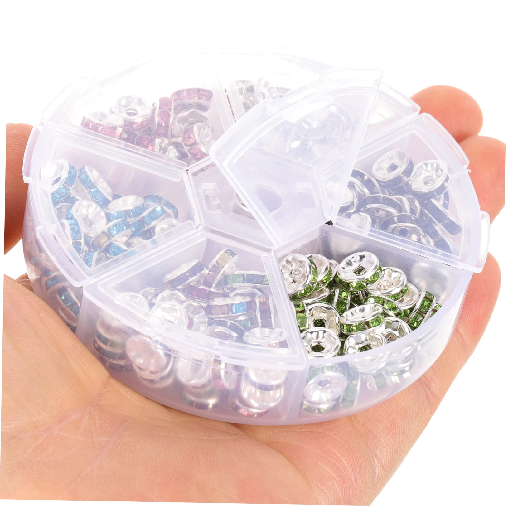 Operitacx 900pezzi Kit Distanziatori Cristallo Per Creazione Gioielli Perline Fai Da Te Per Bracciali e Accessori Artigianali Unici