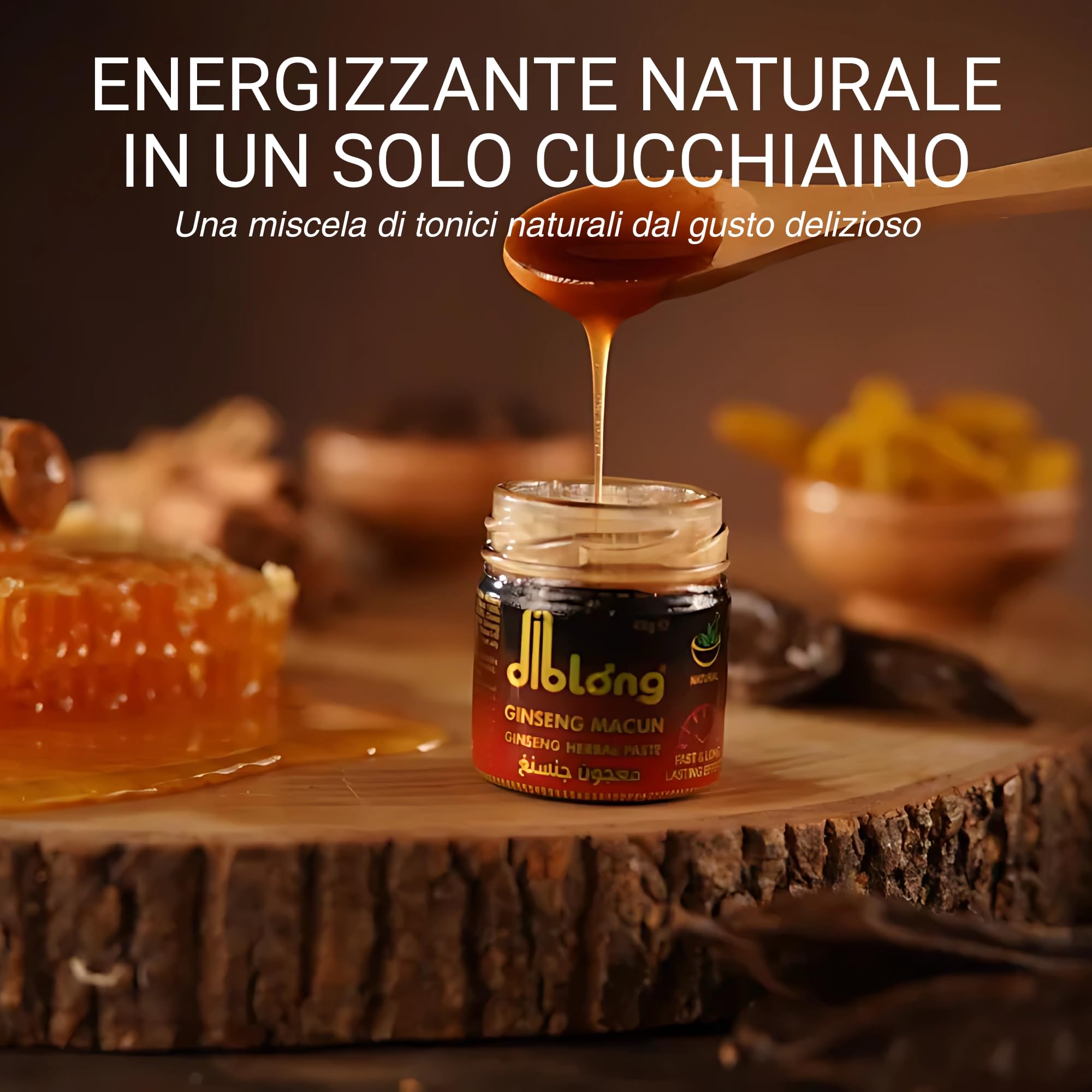 Diblong Honey Paste Afrodisiaco Potenziatore per Uomo Confezione da 1 (43 g) - Pasta Naturale a Base di Erbe al Ginseng per la Resistenza, Ginsing Macun - Prodotto in Turchia
