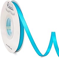 Vista 134 de Ribbli - Cinta de satén roja de doble cara, 1 pulgada x 25 yardas, cinta de tela para uso en ramo de lazos, envoltura de regalo de Navidad, arreglo