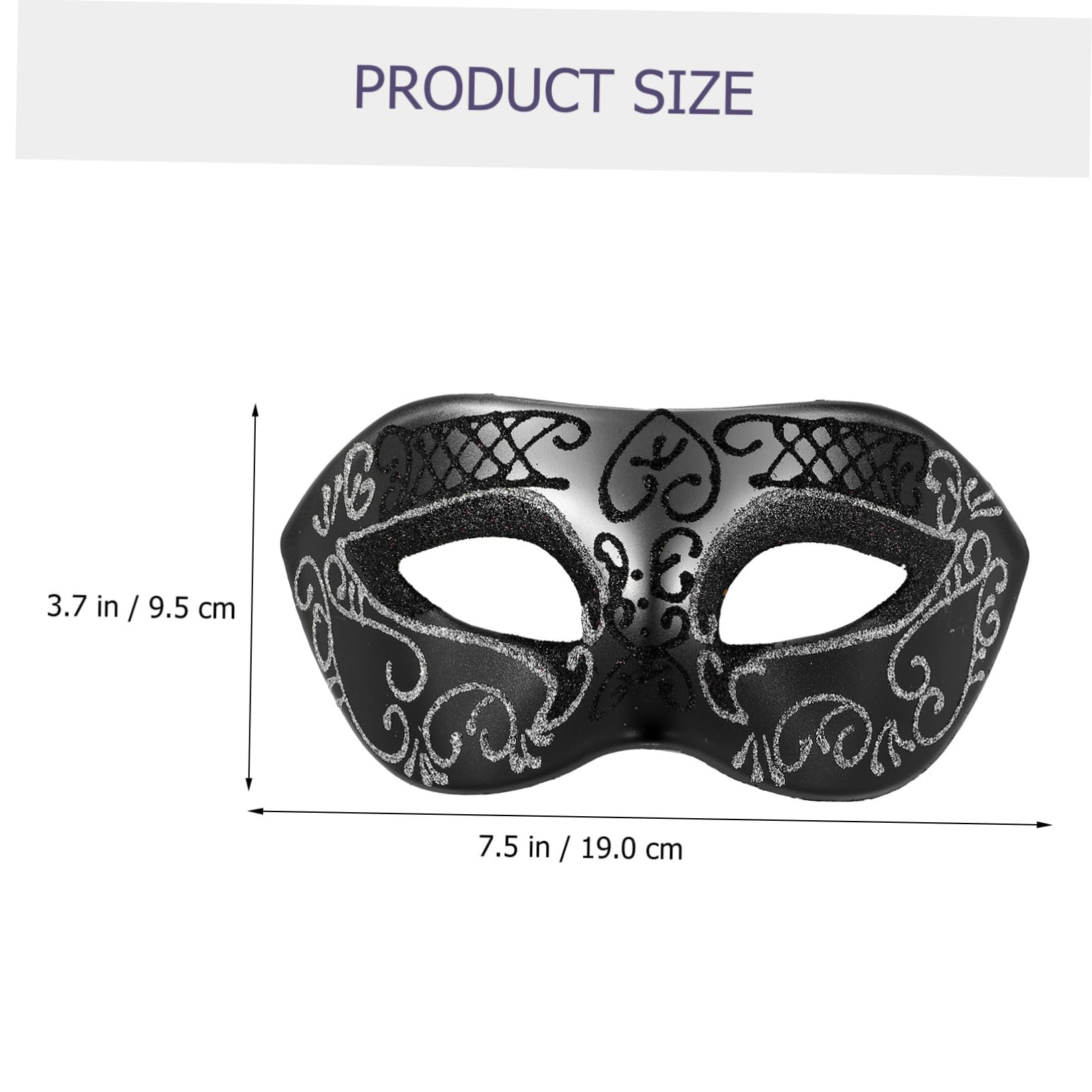 KESYOO 2pcs Halloween Mask Masquerade Props Black Masquerade and Costume Mask Masquerade Eye Cover Full Face Halloween Facemask Mask Cosplay Party Masquerade Masks Plastic
