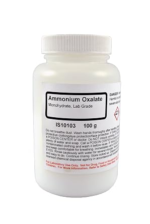 Innovating Science - Ammonium Oxalate Monohydrate Lab Grade 100g - Versatile Compound for Scientific, Industrial, and Research Applications