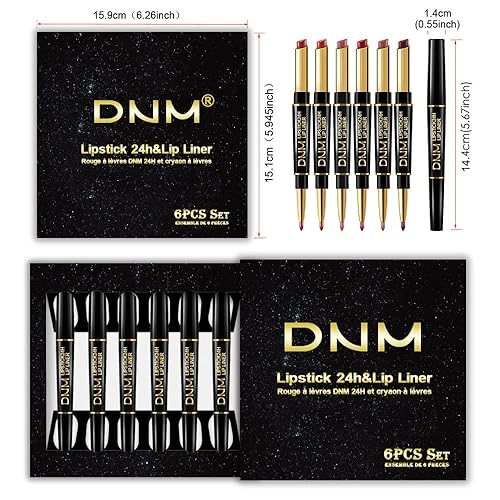 Vista 15 de BINGBRUSH Juego de 3 delineadores de labios rojo vino oscuro 2 en 1 y lápiz labial para mujer, kit de labios mate con lápiz de labios, manchas