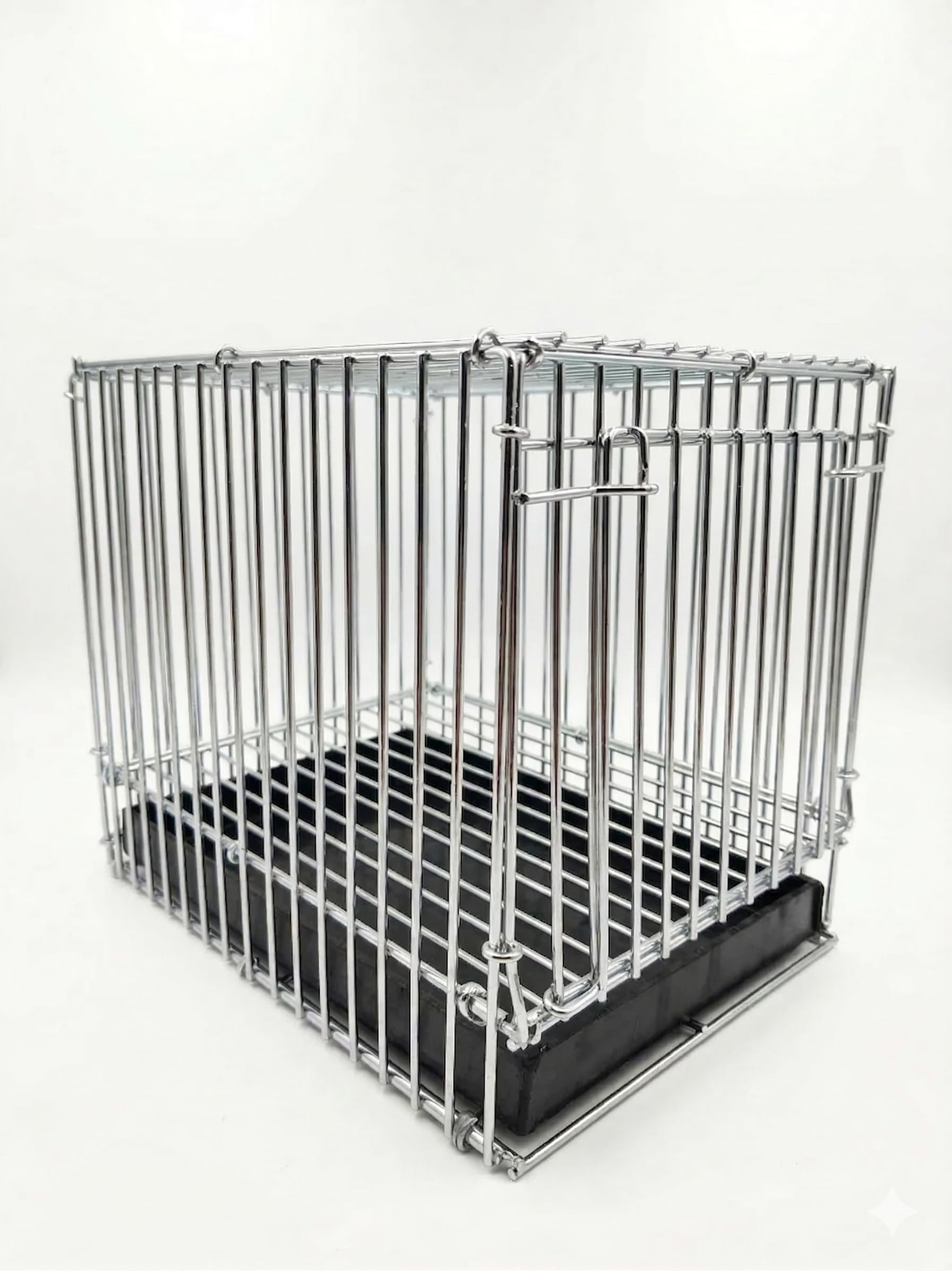 Bethlehem Small Animal Wire Cage for Hamster and Birds, Metal, Portable with Secure Lock, 10x6x7 cm-image-8
