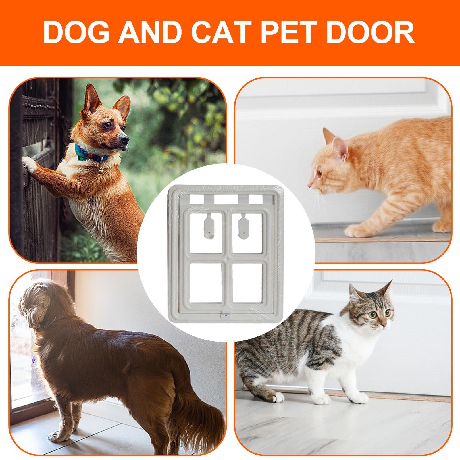 Trappes À Chat Accessoire Indispensable Pour Chien Et Animaux Installation | Chatière Magnétique De Fenêtre Volet Souple Isolé Imperméable Pour Accès Intérieur/Extérieur