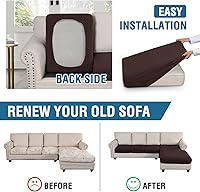 Vista 43 de H.VERSAILTEX 2025 New Sectional Couch Covers 8 Pieces Stretch Sofa Covers for Sectional Sofa Set Separate L Shaped Couch Cover for Both Left/Right