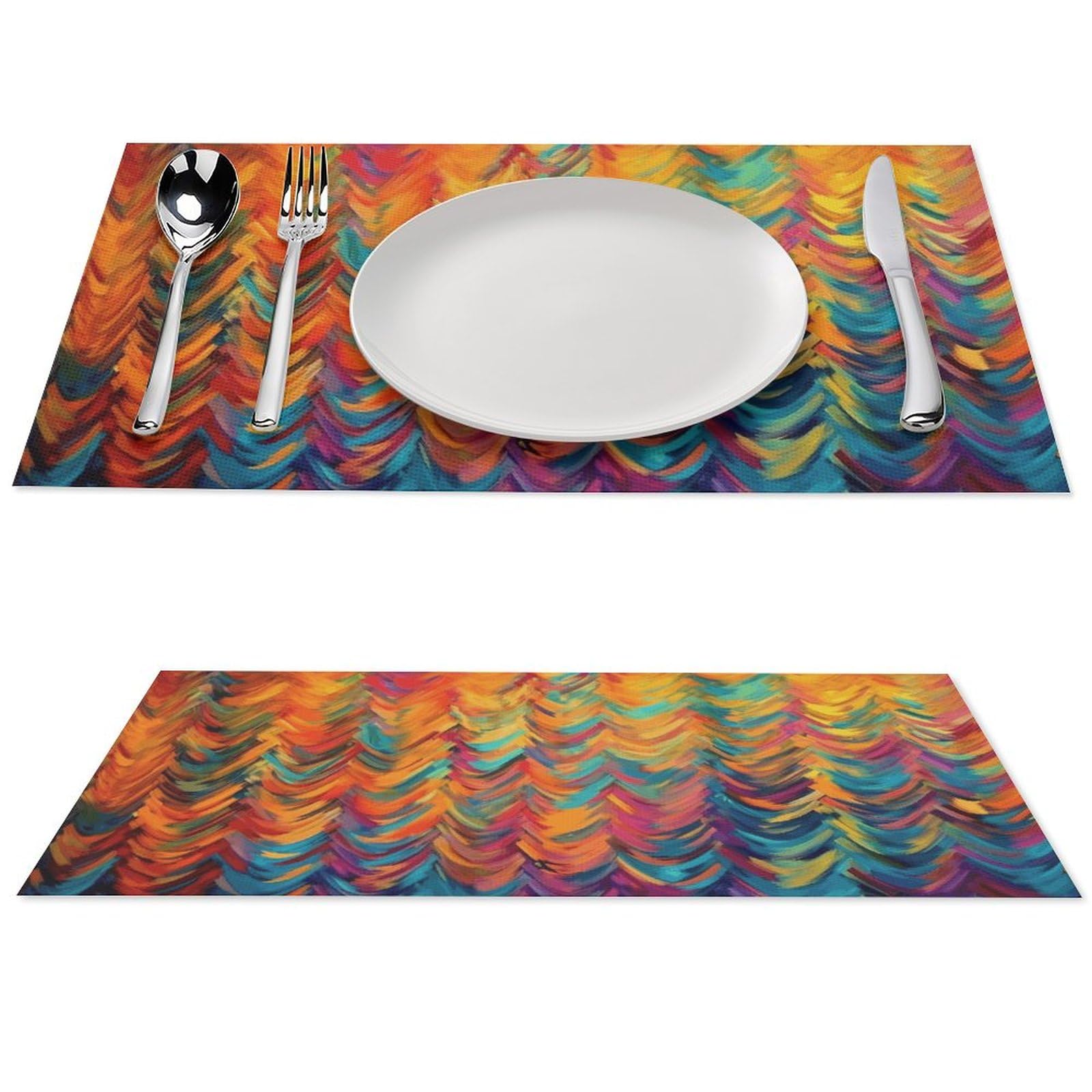 Set de table motif abstrait élégant lot de 6 napperons en PVC