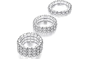 Fashionable Elastic Rhinestone Stretch Toe Rings