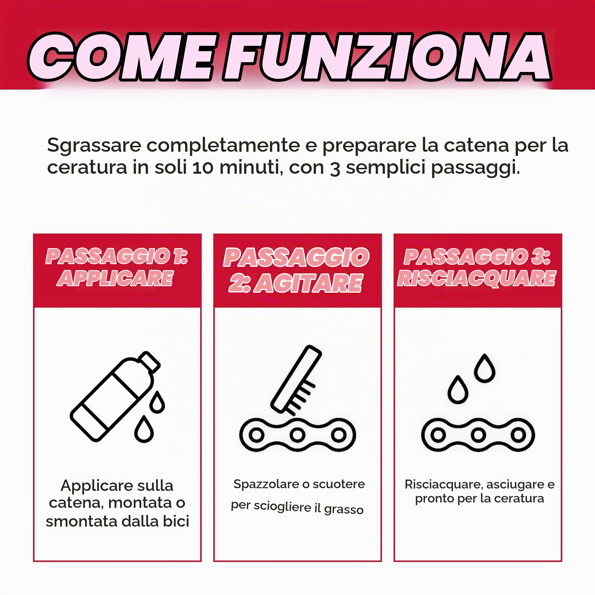SILCA Spellacatena Professionale per Bici: pulisce la Catena in 10 Minuti, sgocciola e risciacqua|Nessun Prodotto Chimico aggressivo|Tecnologia di Pulizia -16 Once