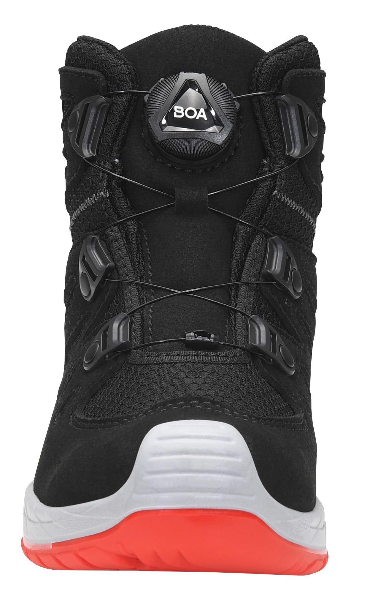 ELTEN MADDOX Kids BOA black-red Mid | Outdoorschuhe für Waldkindergarten, Wandern und Spielen - wasserdicht, leicht, atmungsaktiv