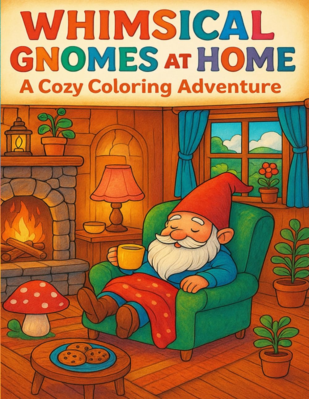 Whimsical Gnomes at Home: A Cozy Coloring Adventure