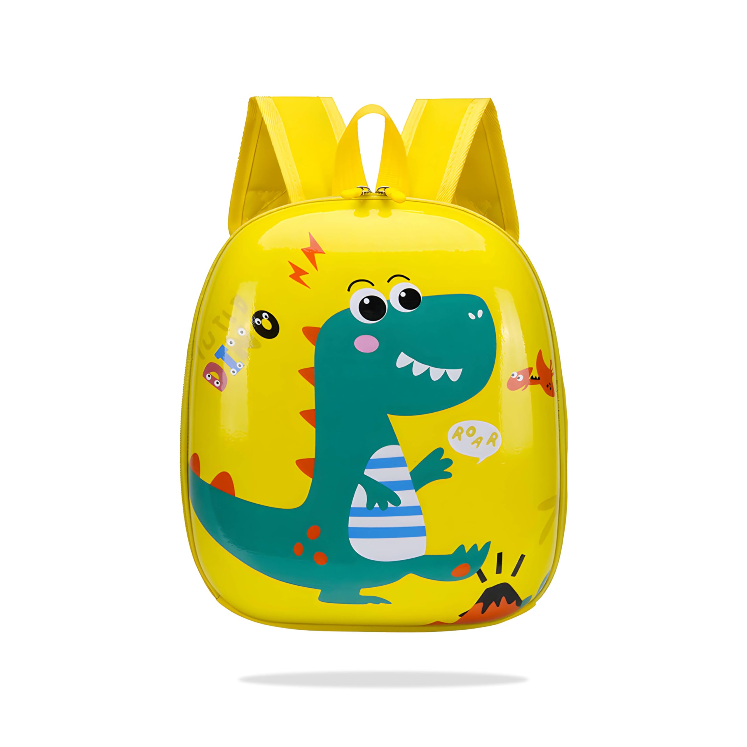 BEMBIKA Kindergarten Cute Cartoon Kids School Bag for Boys and Girls, Toddler Preschool Plush Travel Schoolbag, Perfect Book Bag, Casual Backpack for Kids � (Dino Yellow - 3D)-image-13