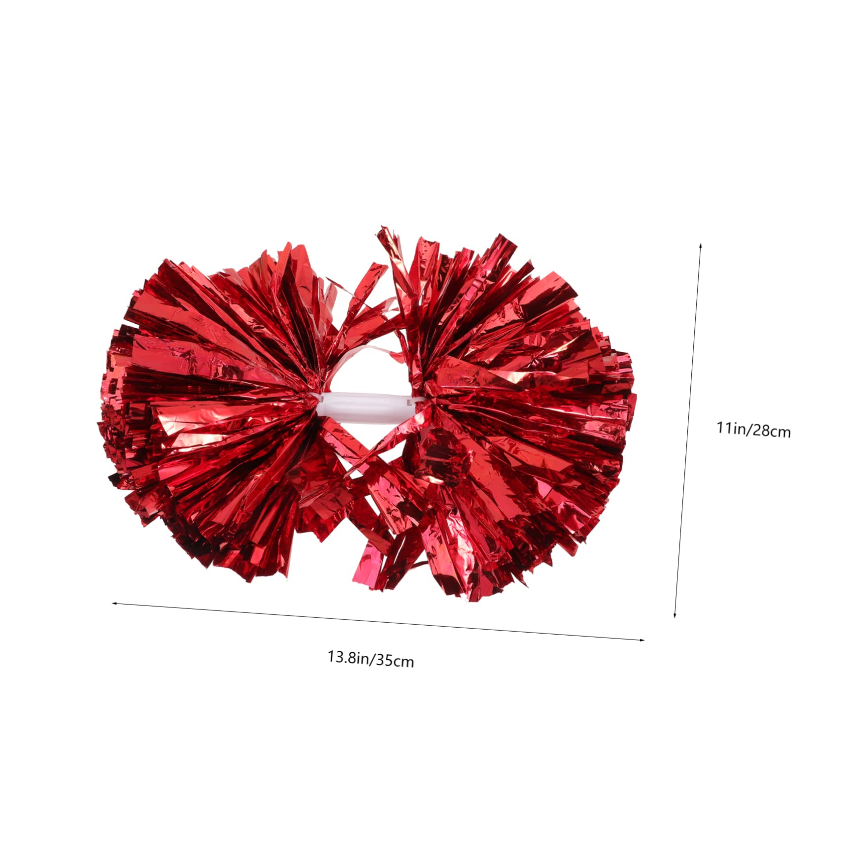 GOOHOCHY 2-Pack Reusable Cheer Pom Poms Cheerleader Props for Sports Bright Colors Compact Size