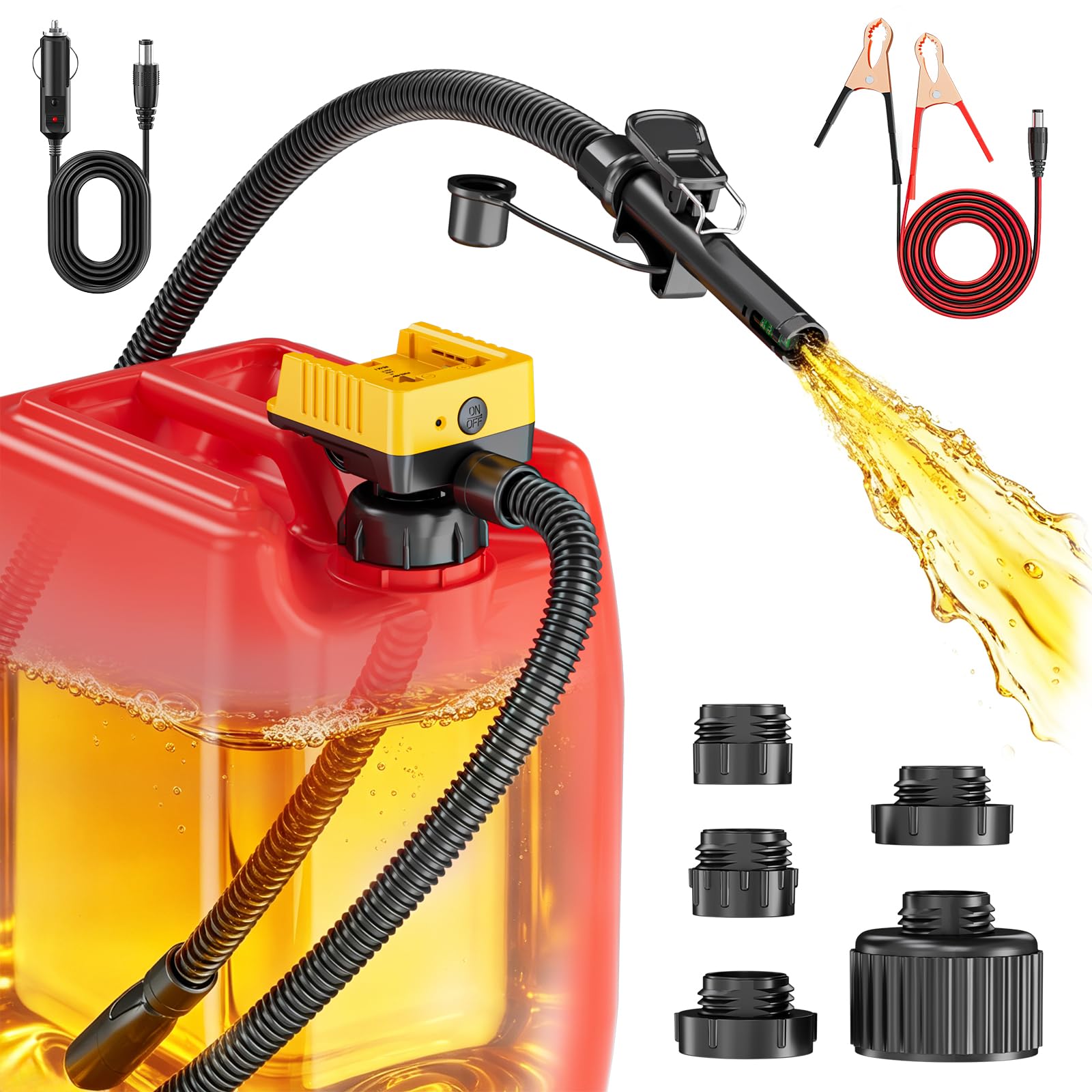 Ecarke 5 GPM Cordless Fuel Transfer Pump Compatible with DeWalt 20V Battery