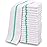 GOLD TEXTILES New Cotton Blend White Restaurant Bar Mops Kitchen Towels (36, Green Stripe)