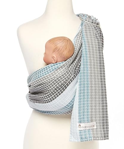 Miniatura 9 de Hip Baby Wrap Portabebés Ring Sling para bebés y niños pequeños, 100% algodón suave, portabebés para bebés de 8 a 35 libras, regalos perfectos para