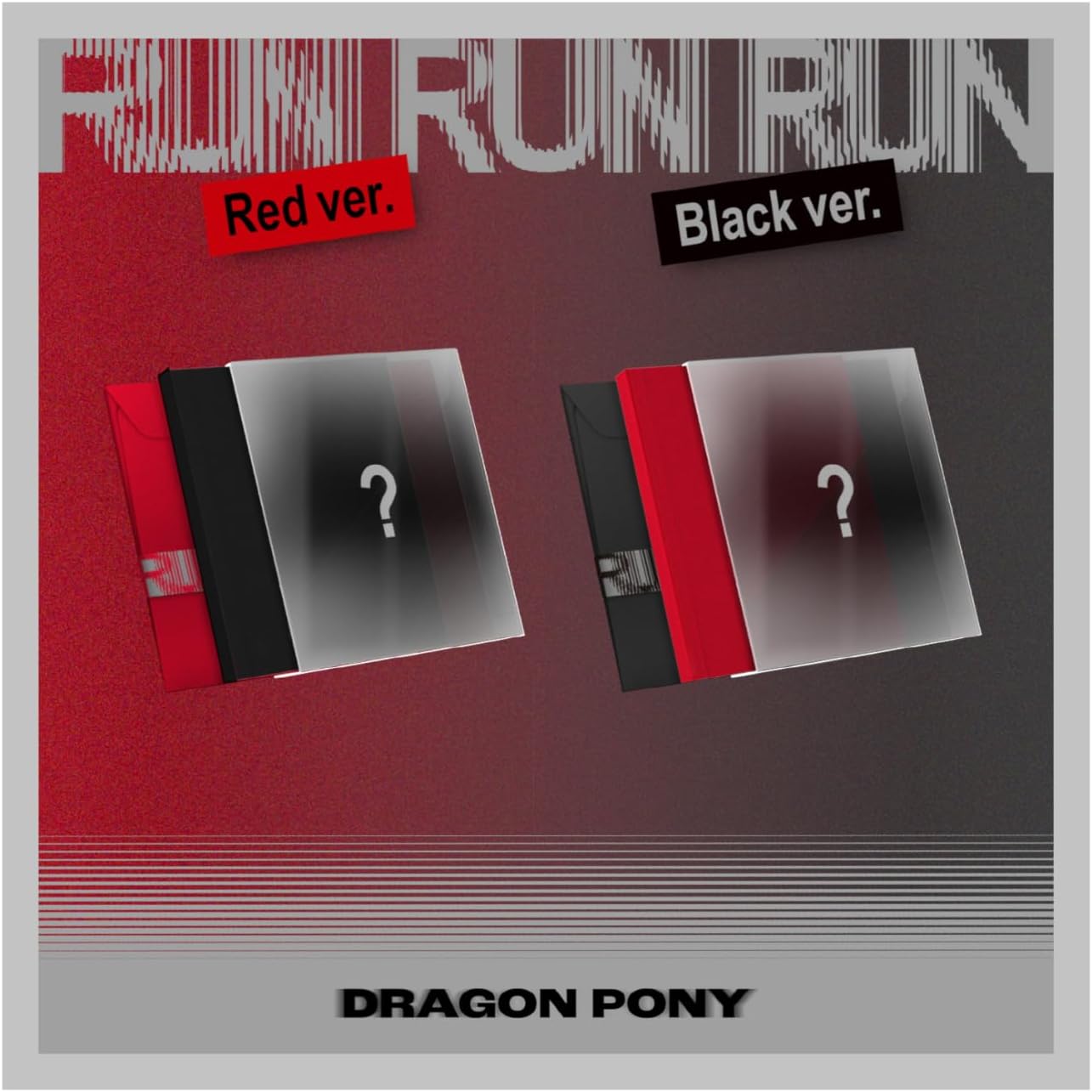 (Standard Red Version) Dragon Pony RUN RUN RUN 3rd EP Album with Tracking