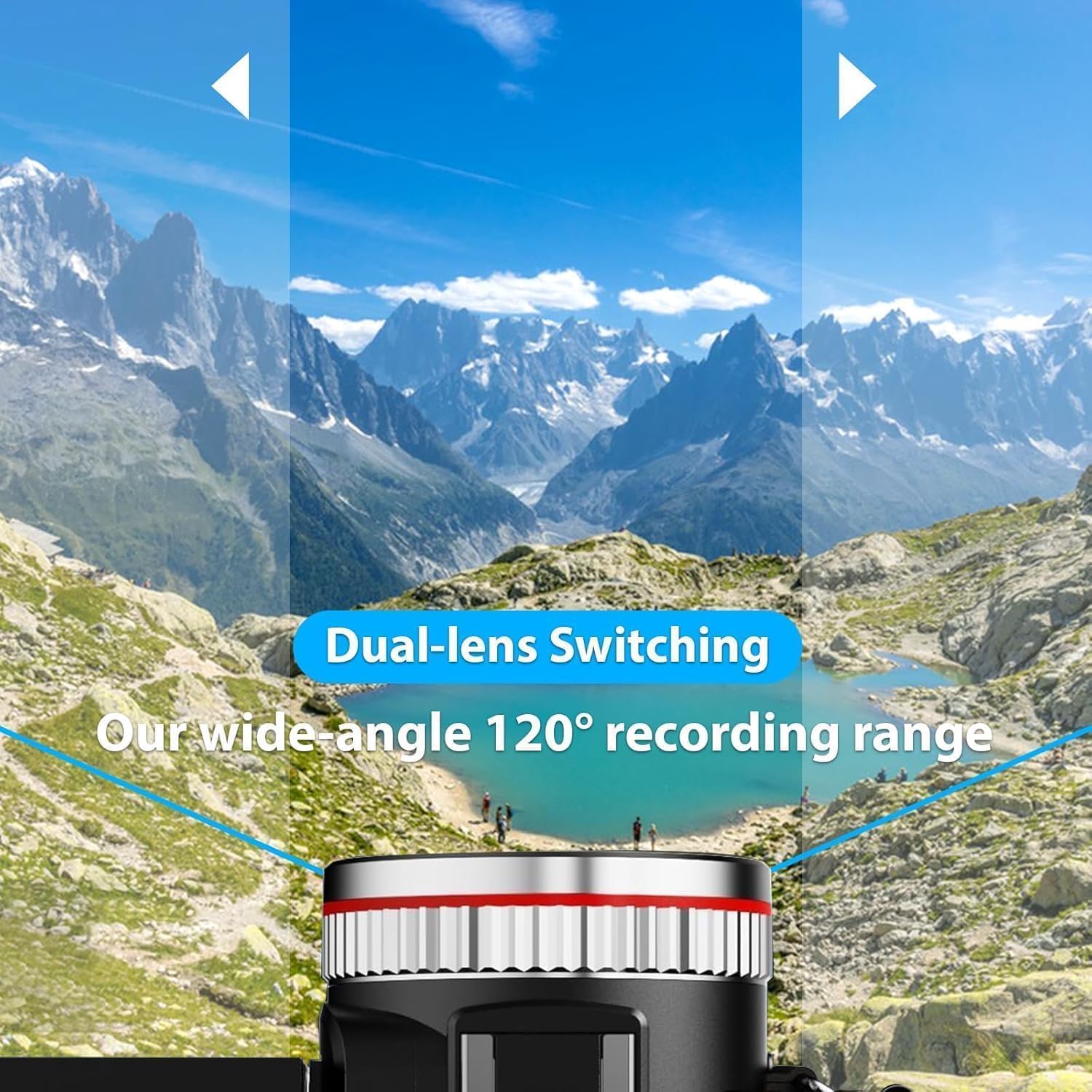 64MP 21X Zoom Vlog Camcorder 360° Rotabile - Dettaglio