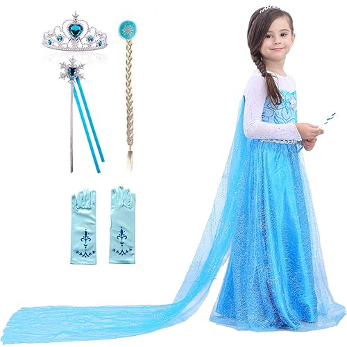 Familycrazy Princess Costume Princess Dresses for Girls Dress up Fancy Halloween Christmas for Toddler