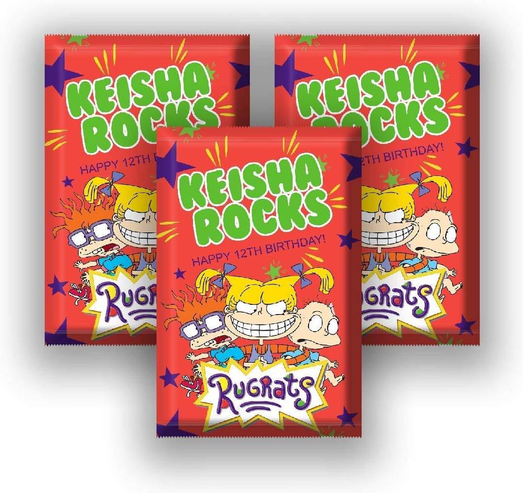 12 Personalized Rugrats Party Pop Rock Candy | Rugrats Party | Rugrats Birthday Supplies | Rugrats Party Invitations | Rugrats Party Favors | Rugrats Pop Rocks Birthday Favors
