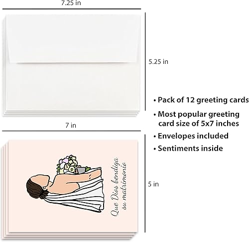 Miniatura 7 de Tarjeta de Boda Cristiana ara Tarjeta de Boda Tarjeta de Matrimonio de Boda Cristiana, Regalo Cristiano para Bodas (Pack of 100)
