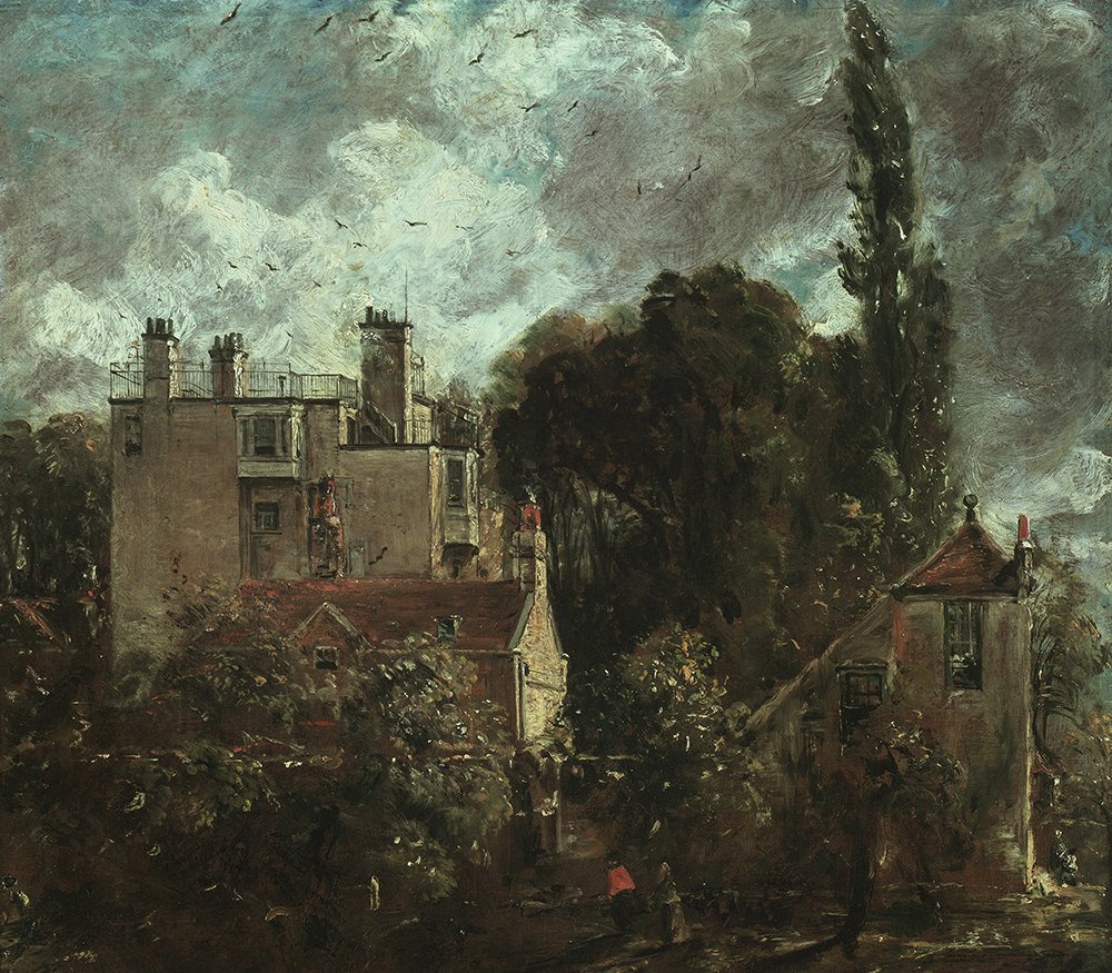 Décoration salon tableau Constable The Grove Hampstead grand cadre bois rustique