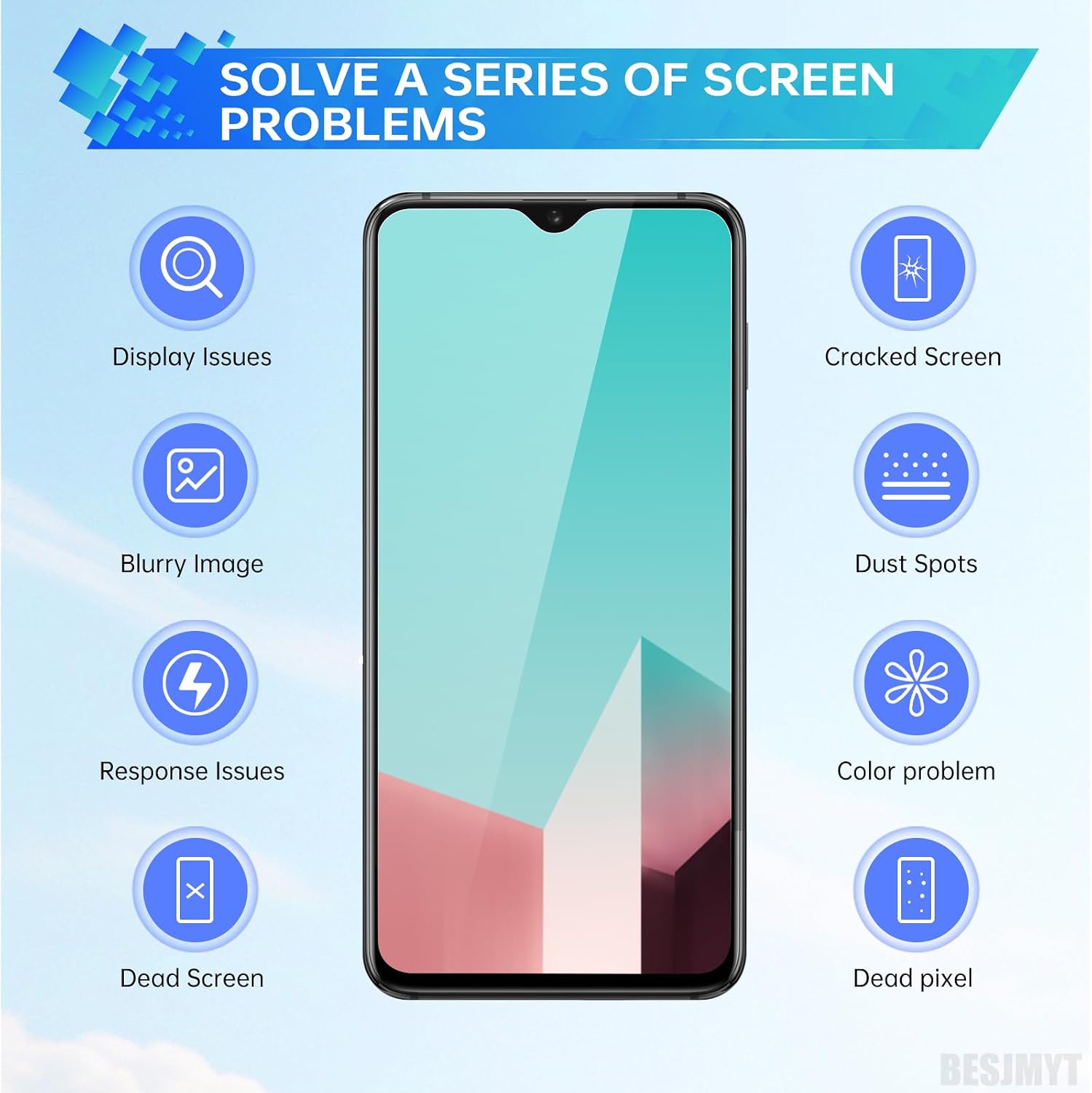for Samsung Galaxy A14 5G Screen Replacement with Frame - LCD Display Touch Digitizer Full Assembly Fix Glass with Repair Tools Kit SM-A146U