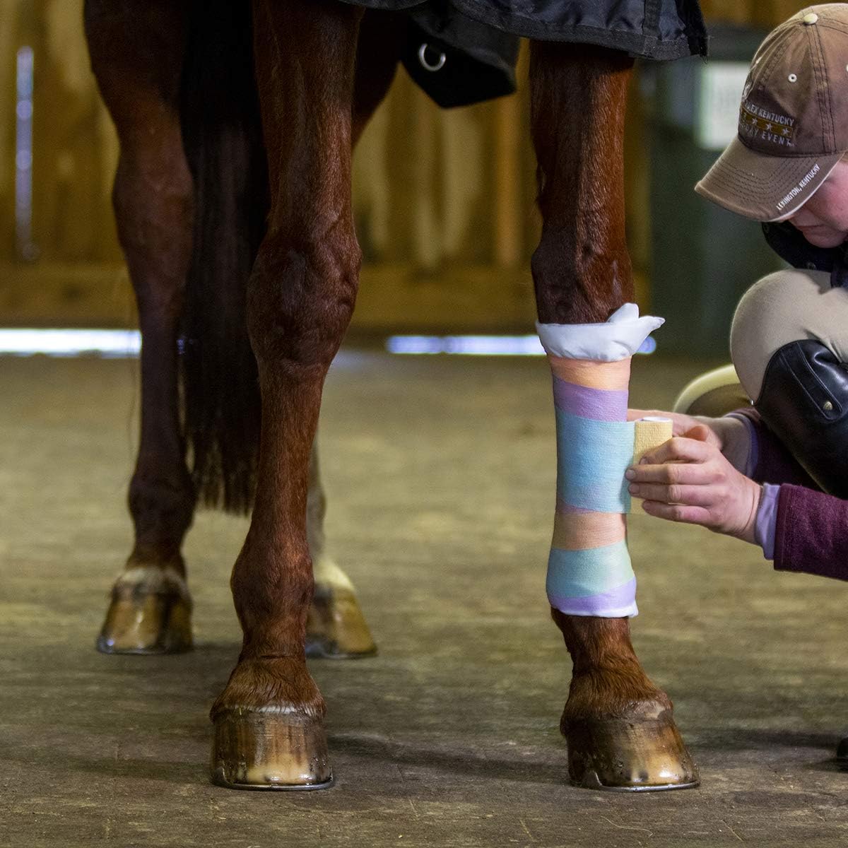 Neogen Ideal SyrFlex 4" Multi-Colored Vet Bandage (TA3400RBW-E)