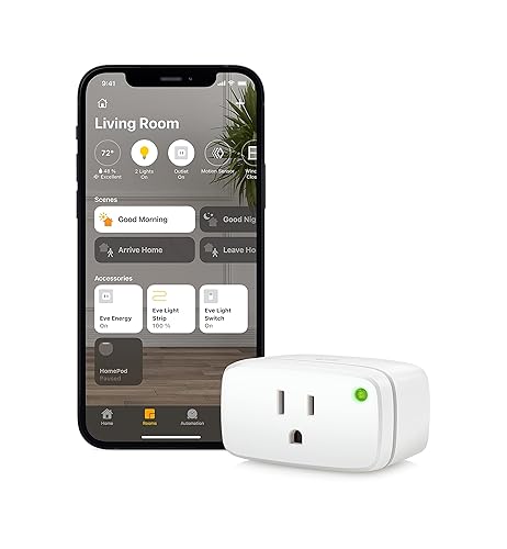 Eve Energy - Apple HomeKit Smart Home enchufe inteligente y medidor de energía con horarios e interruptores integrados compatibilidad con